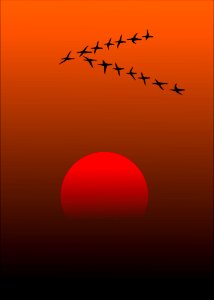 Red Orange Sky Atmosphere