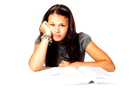 Sitting Girl Black Hair Long Hair photo