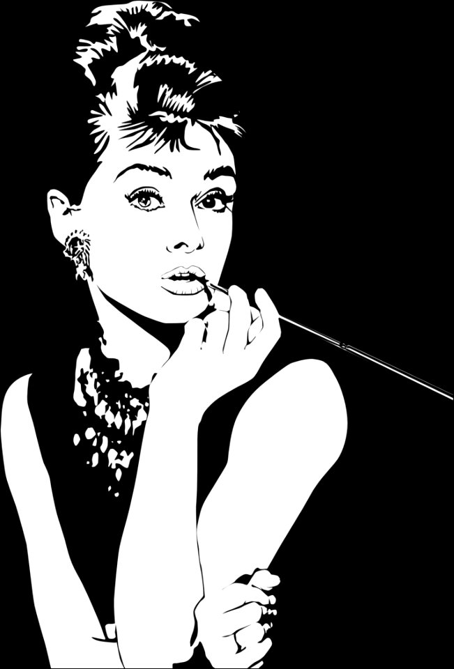 Black Black And White Art Person