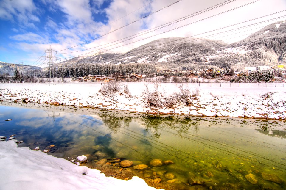 Snowy Rural Mountain Landscape