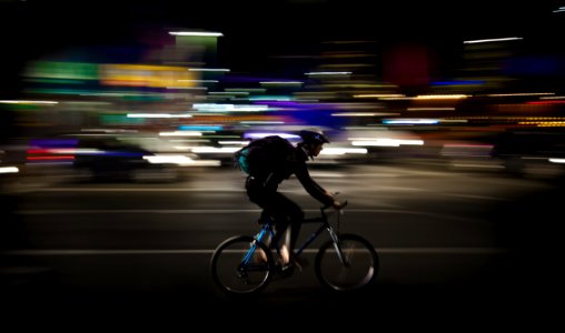 Photo Lapse Photo Of Man Riding A Road Bicycle photo