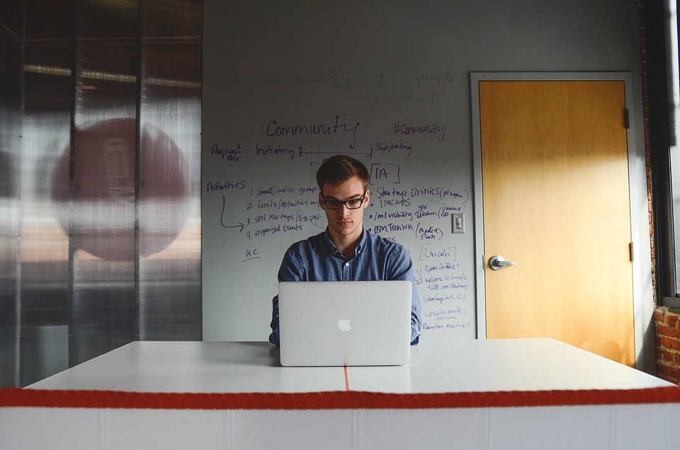 Man planning business