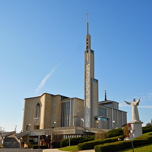 Clouds church building photo