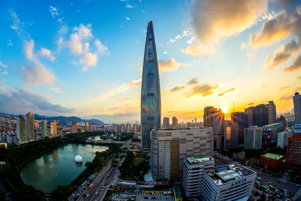 Lotte World Tower And Seoul Skyline photo