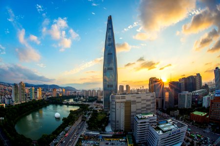 Lotte World Tower And Seoul Skyline