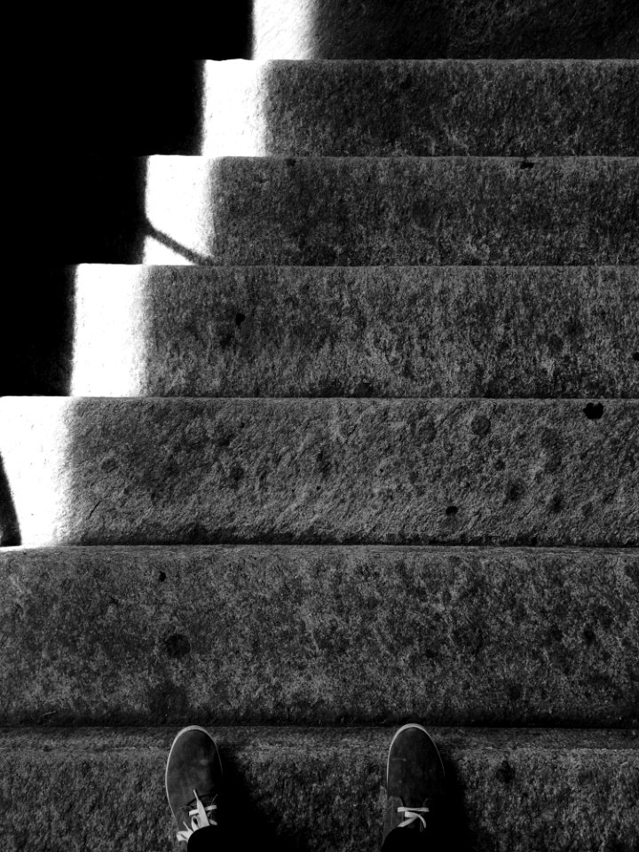 Stairs Black White