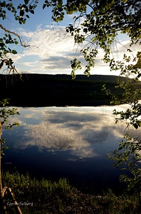 Water mirroring lake