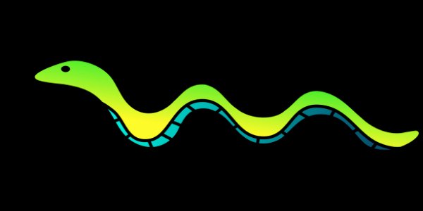 Green Yellow Text Serpent