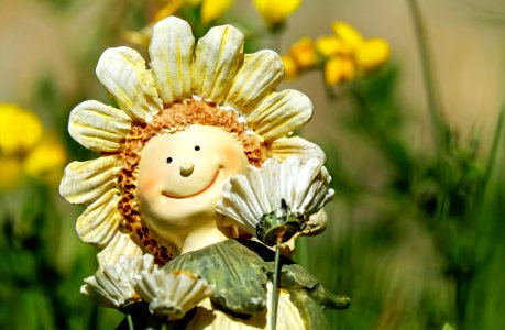 Sunflower With Face Figurine photo