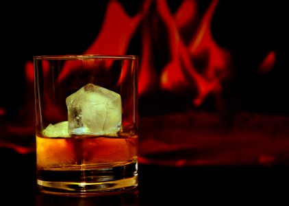Rock Glass With Liquid And Ice