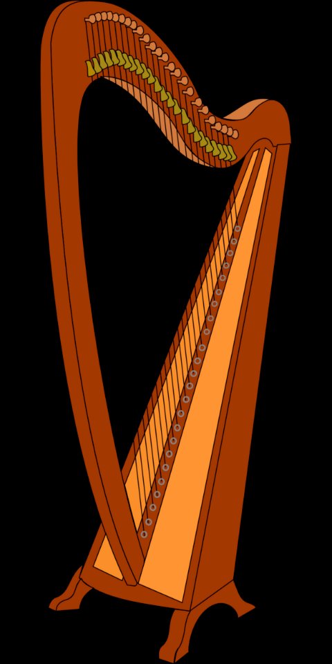 Harp Clrsach Konghou Musical Instrument