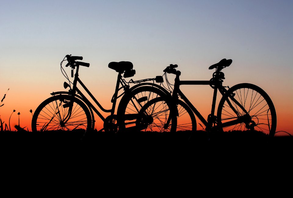 Bicycles At Sunset photo