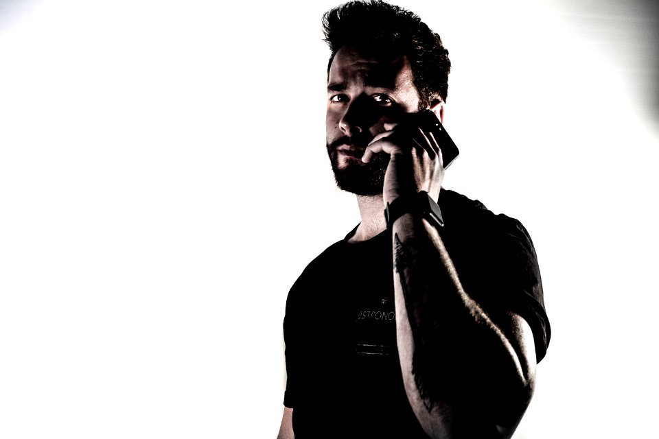 Man Using Cell Phone