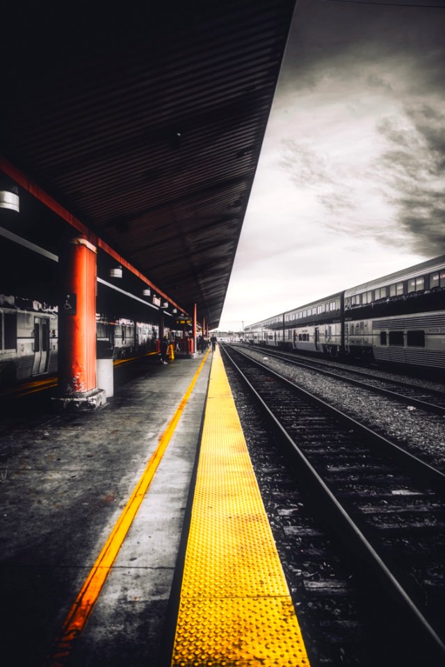 Railroad Platform On Station