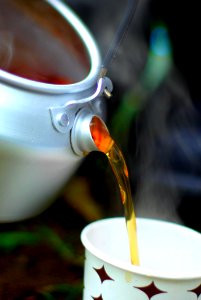 Pouring Breakfast Tea