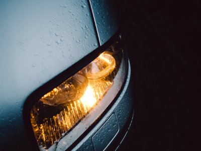 Car Light Drops Rain photo