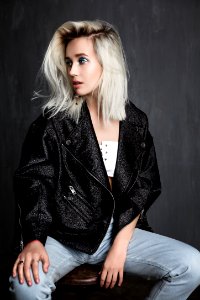 Blonde Woman On Chair