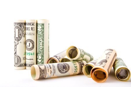 Rolled Dollar Bills