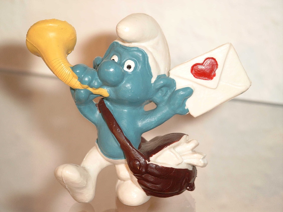 Envelope heart postman