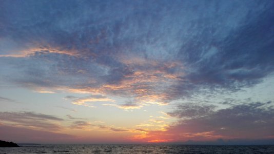 Sky Horizon Sea Afterglow photo