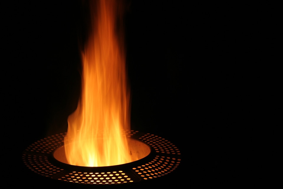Flame washing machine campfire