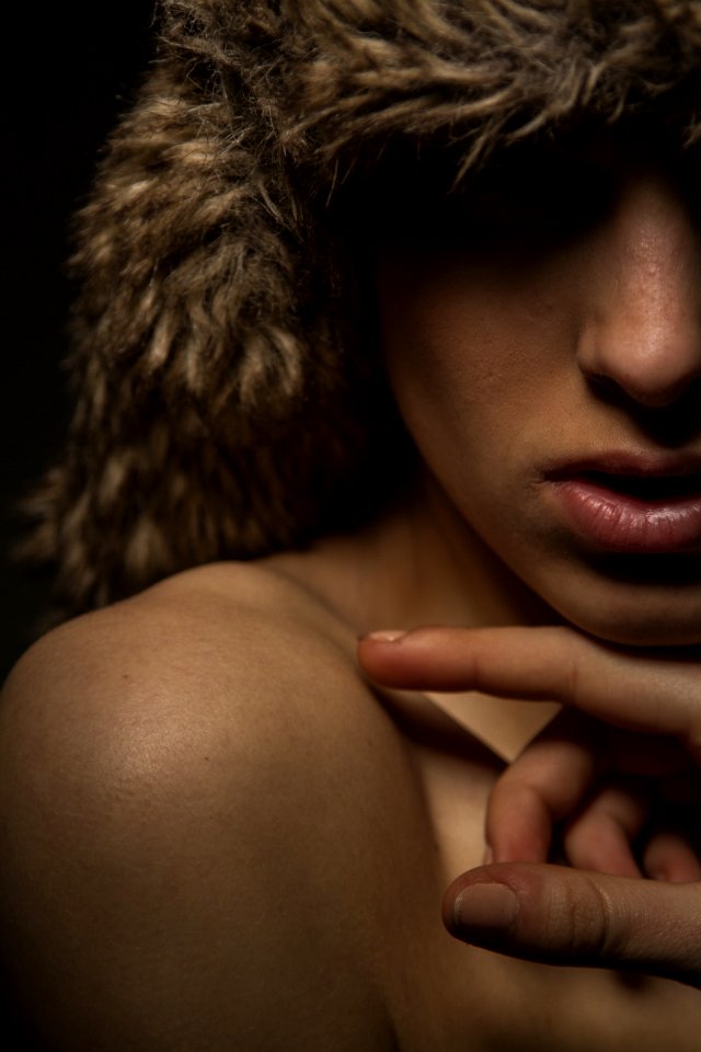 Close Up Fur Neck Human