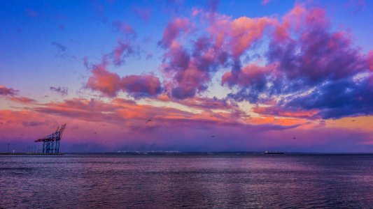 Sky Horizon Afterglow Sea photo