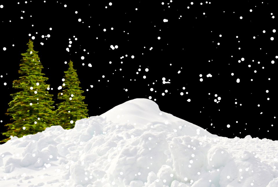 Christmas Tree Sky Winter Snow