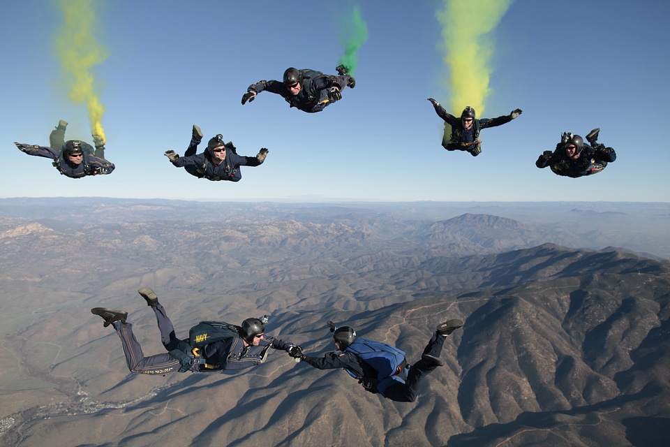 Free falling sport high