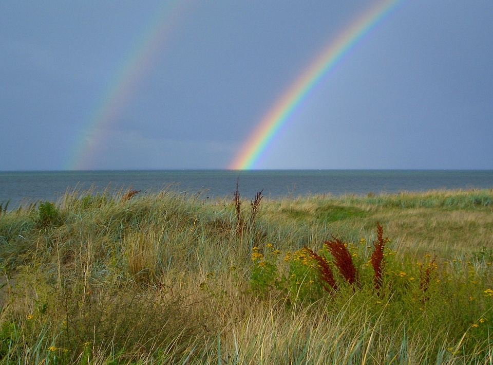 Beautiful rainbows sky photo