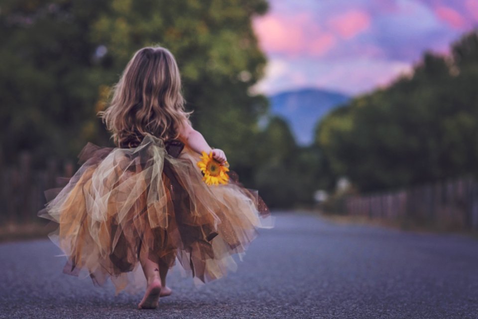 Girl Dress Long Hair Fun