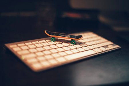 Skateboard And Keyboard photo