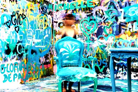 Blue Art Graffiti Water photo