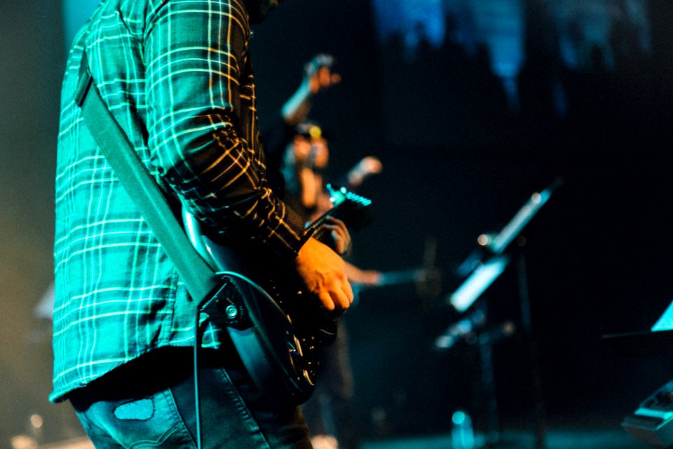 Guitarist Performance Stage Musician