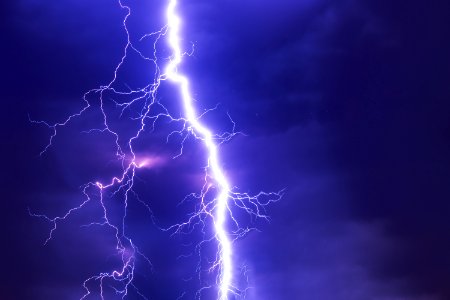 Lightning Thunder Sky Atmosphere photo