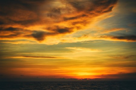 Sky Afterglow Horizon Red Sky At Morning