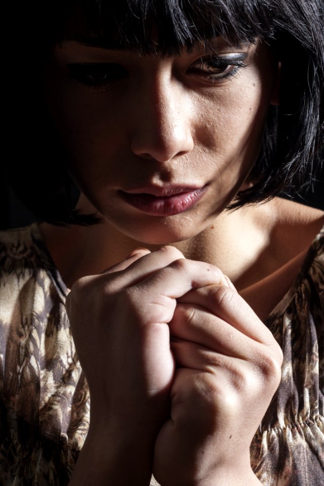 Model Beauty Girl Black Hair