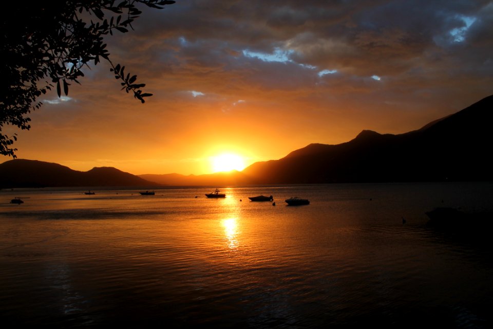 Sky Afterglow Sunset Loch