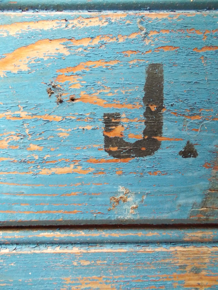 Letter vintage old wood
