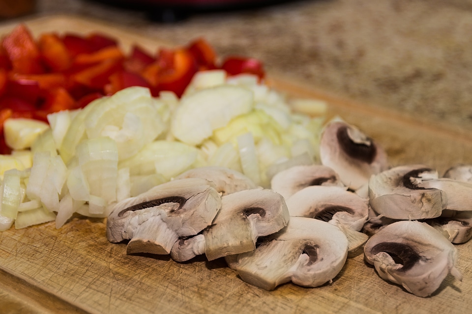 Diced organic vegetable