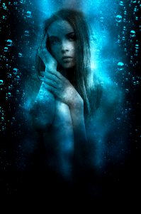 Blue Underwater Darkness Phenomenon photo