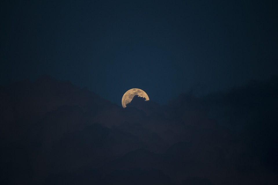 Full moon night darkness