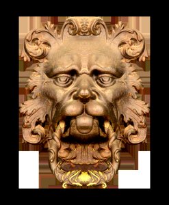 Mammal Head Carving Stone Carving