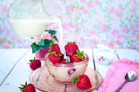 Dessert Strawberry Whipped Cream Strawberries