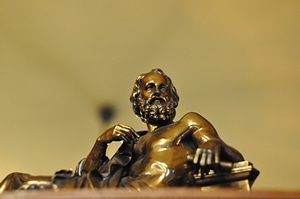 Bronze plato scholar