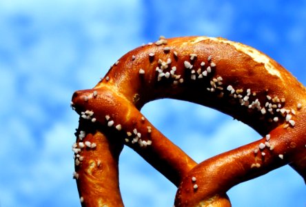 Pretzel Close Up Snack Thuringian Sausage