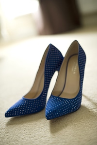 Bridal high heels blue