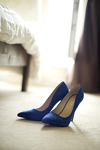 Bridal high heels blue