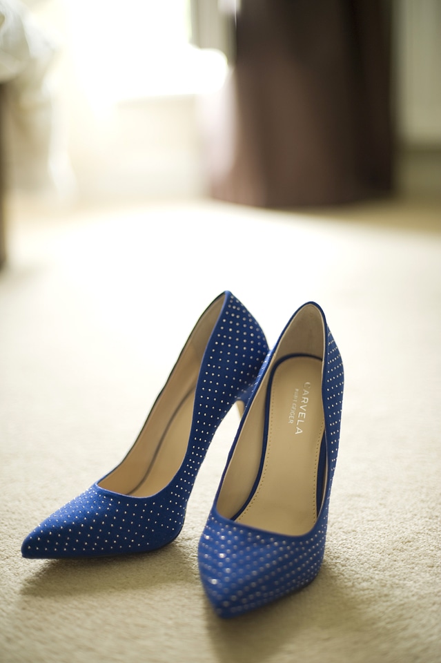 Heels bridal blue