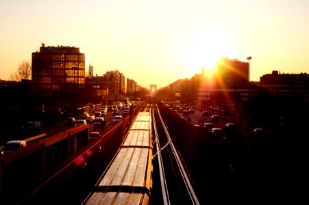 Traffic Paris Street Twilight